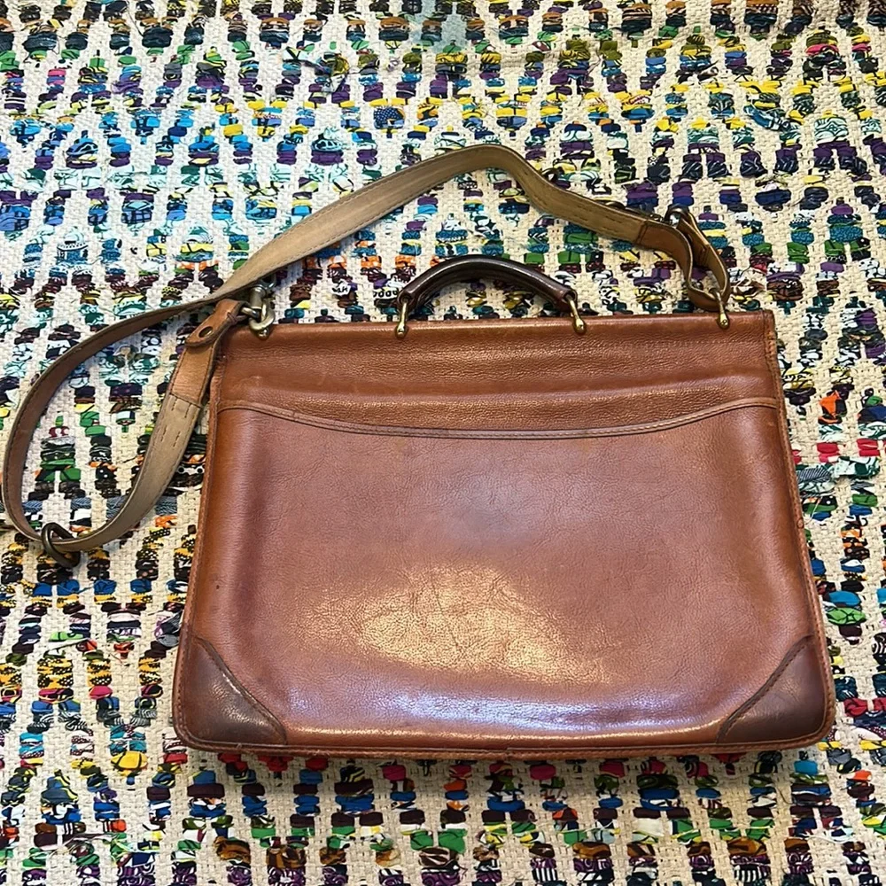 Schlesinger Brothers vintage leather briefcase